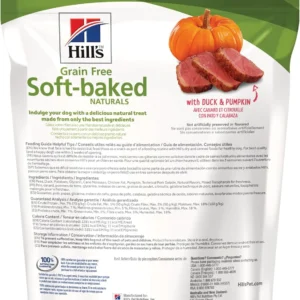 Hill's Grain Free Soft-Baked Naturals Dog Treats, Duck & Pumpkin, 8 oz. Bag view 2