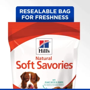 Hill's Natural Soft Savories Dog Treats, Peanut Butter & Banana, 8 oz. Bag view 4