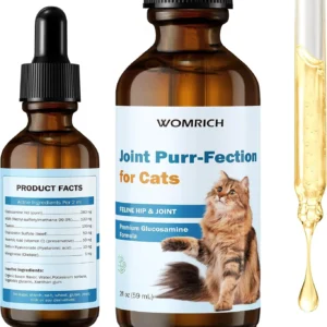 Joint Supplement for Cats - Glucosamine & Chondroitin Drops - Arthritis Relief for Senior Cats - Hip & Joint Care for Indoor Cat - Cat Supplements & Vitamins - 59ML view 1