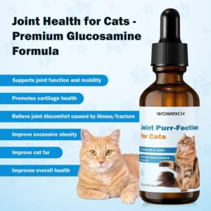 Joint Supplement for Cats - Glucosamine & Chondroitin Drops - Arthritis Relief for Senior Cats - Hip & Joint Care for Indoor Cat - Cat Supplements & Vitamins - 59ML view 3