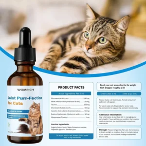 Joint Supplement for Cats - Glucosamine & Chondroitin Drops - Arthritis Relief for Senior Cats - Hip & Joint Care for Indoor Cat - Cat Supplements & Vitamins - 59ML view 4