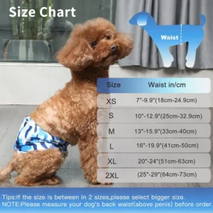 JoyDaog Reusable Dog Belly Bands for Male Dogs Diapers,5 Pack Premium Washable Dog Diapers Male Puppy Nappies Wrap,S view 2