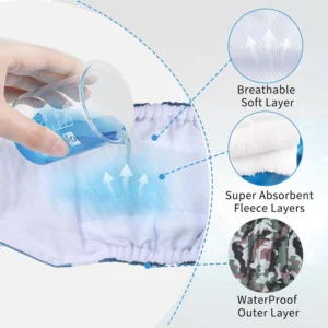 JoyDaog Reusable Dog Belly Bands for Male Dogs Diapers,5 Pack Premium Washable Dog Diapers Male Puppy Nappies Wrap,S view 4