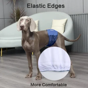 JoyDaog Reusable Dog Belly Bands for Male Dogs Diapers,5 Pack Premium Washable Dog Diapers Male Puppy Nappies Wrap,S view 5