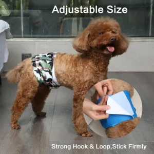 JoyDaog Reusable Dog Belly Bands for Male Dogs Diapers,5 Pack Premium Washable Dog Diapers Male Puppy Nappies Wrap,S