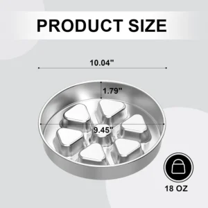 Kactoily 304 Stainless Steel Slow Feeder Dog Bowl, 2.5 Cups Non-Slip Pet Bowl, Raised Design for Slow Eating & Digestive Health - Perfect for Medium Large Dogs view 6