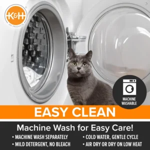 K&H Self-Warming Cat Bed Pad, Self Heating Pad for Outdoor Cat Houses, Warming Mat for Indoor Pet Beds & Furniture, Reversible Blanket, Machine Washable - Small 21 X 17in Gray/ Black view 5