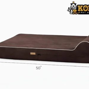 KOPEKS Orthopedic Memory Foam Dog Bed 7" Inch Thick Extra Large Dog Bed With Pillow Brown 50"x34"x10" Includes Waterproof Liner & Durable Removable Cover With Smart Design view 6