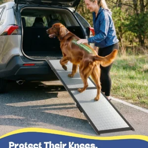 Large Dog Ramp for Car, SUV & Truck 64" – Joint & Spine Relief, Anti-Slip Surface, Heavy-Duty, Stable, Up to 100 lbs view 3