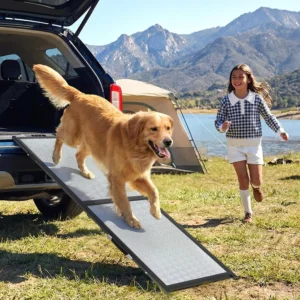 Large Dog Ramp for Car, SUV & Truck 64" – Joint & Spine Relief, Anti-Slip Surface, Heavy-Duty, Stable, Up to 100 lbs view 7
