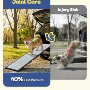 Large Dog Ramp for Car, SUV & Truck 64" – Joint & Spine Relief, Anti-Slip Surface, Heavy-Duty, Stable, Up to 100 lbs
