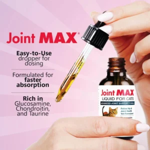 Liquid for Cats – Joint & Mobility Support Supplement with Glucosamine, MSM, Chondroitin, Omega-3 – Helps Ease Stiffness & Discomfort – 2 fl oz – Made in USA – NASC Certified view 6