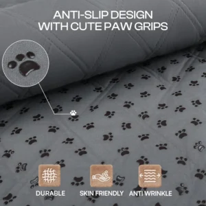 Luciphia 100% Waterproof Couch Cover Blanket for Dogs Anti-Slip Pet Couch Protector Sofa Mat Puppy Cat with Non-Slip Bottom, Grey, 30x70 Inch view 3