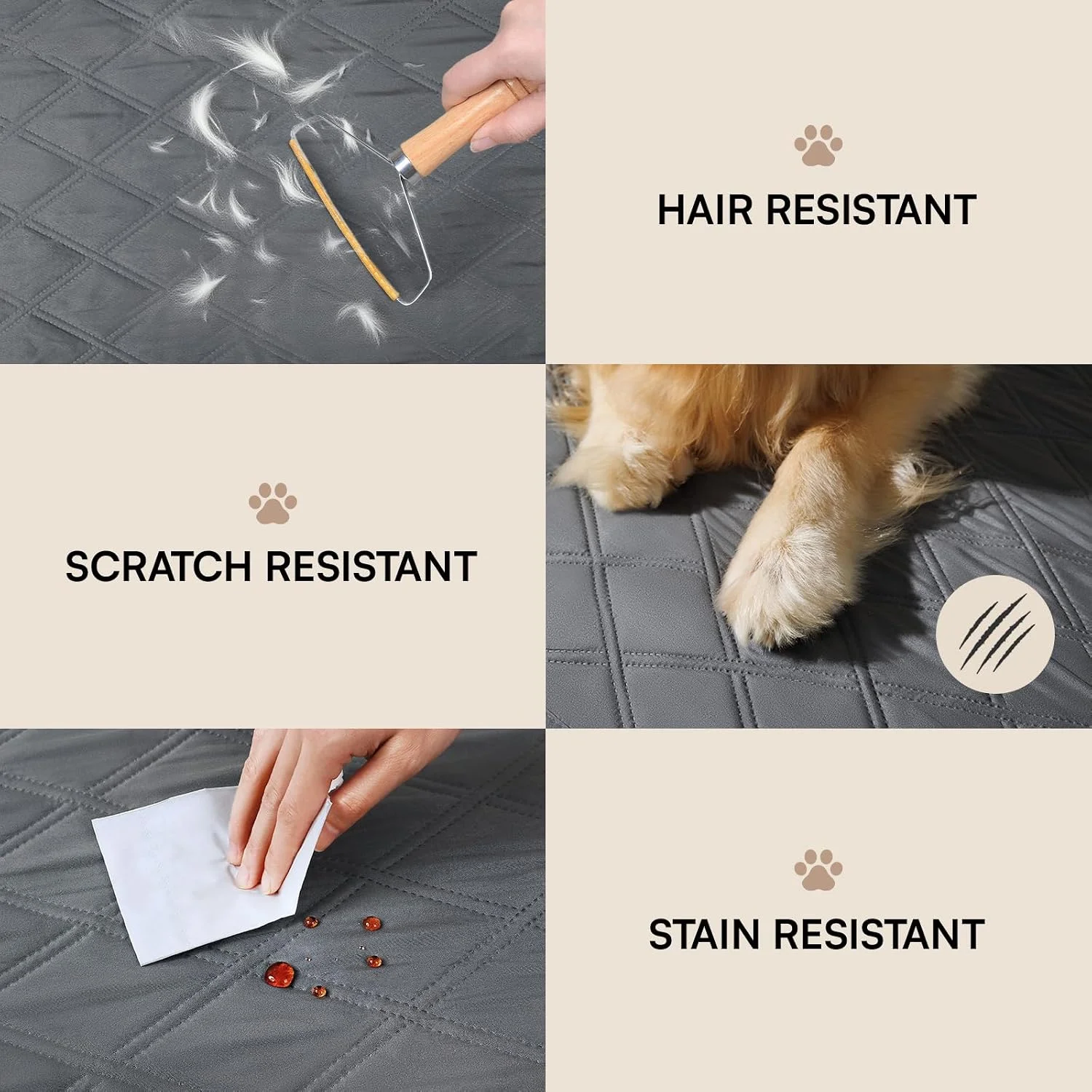 Versatile pet blanket on sofa