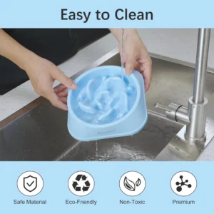 MateeyLife Slow Feeder Dog Bowls 2PCS, Anti-Choking Puzzle Dog Food Bowls, Anti-Slip Interactive Feeding Slow Down Eating, Bloat Stop Maze Dishes for Medium Breeds view 7