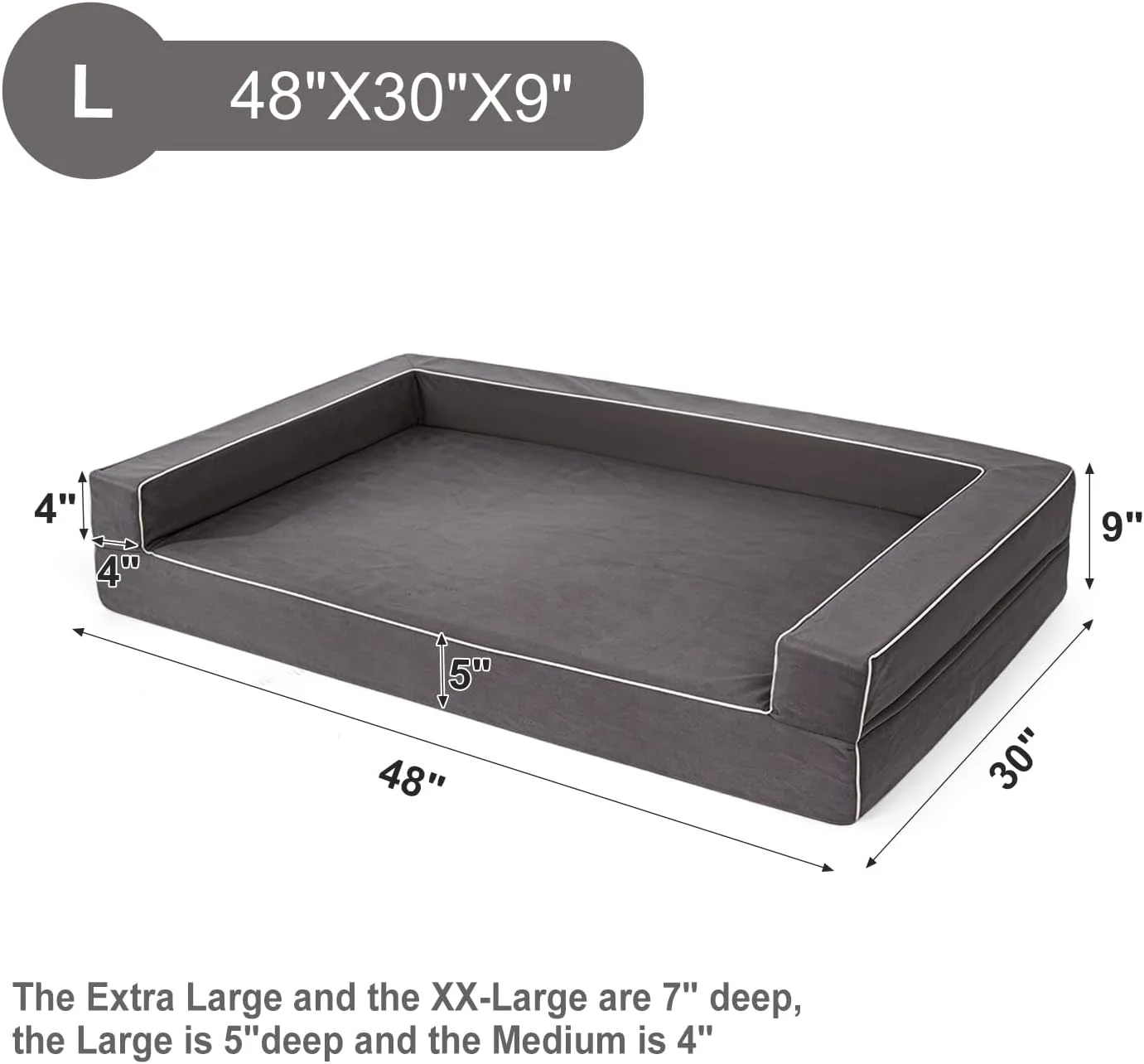 Cross section of memory foam layering for joint relief