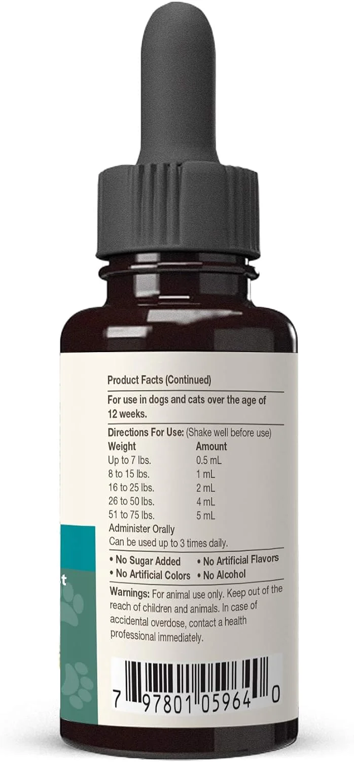 Calming drops for dogs and cats