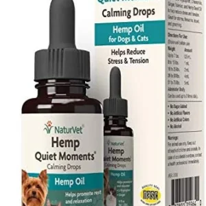 NaturVet – Hemp Quiet Moments Calming Drops - 4 oz – Enhanced with Hemp Seed Oil, L-Tryptophan & Ginger – Helps Reduce Stress & Promote Relaxation – for Dogs & Cats view 5