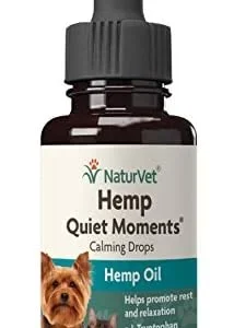 NaturVet – Hemp Quiet Moments Calming Drops - 4 oz – Enhanced with Hemp Seed Oil, L-Tryptophan & Ginger – Helps Reduce Stress & Promote Relaxation – for Dogs & Cats view 6