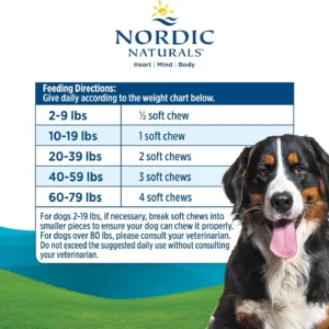 Nordic Naturals Pet Joint Support + Omega 3 Soft Chews for Dogs, Pork Bone Broth Flavored - Promotes Mobility, Hip and Joint Support with Omega-3 Fish Oil, MSM, EPA & DHA - 30 Non-GMO Chews view 5