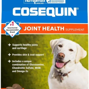 Nutramax Cosequin for Dogs Joint Health Supplement, Contains Glucosamine, Plus Chondroitin, MSM and Omega-3s, Supports Joint and Skin and Coat Health, Soft Chews, 120 Count view 1