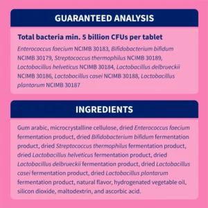 Nutramax Proviable Probiotics for Dogs, Daily Digestive Health Supplement with Multiple Strains of Bacteria, Dog Probiotics Plus Prebiotics, 60 Chewable Tablets view 7