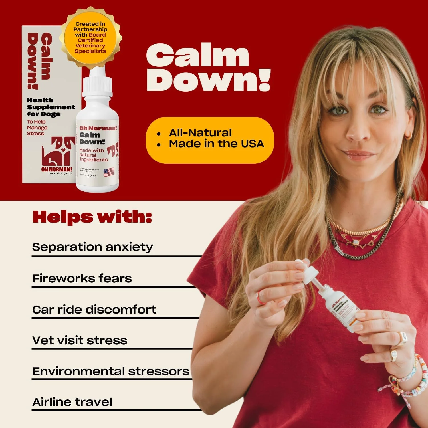 Veterinarian reviewing calming drops