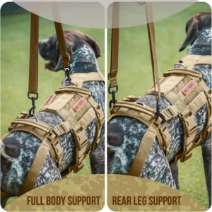 OneTigris Breathable Dog Lift Harness for Large Medium Sized Dogs, Dog Sing for Hind Leg Support, Dogs Hip Support Brace Front Leg Vrace view 2