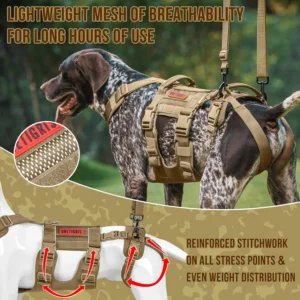 OneTigris Breathable Dog Lift Harness for Large Medium Sized Dogs, Dog Sing for Hind Leg Support, Dogs Hip Support Brace Front Leg Vrace view 4
