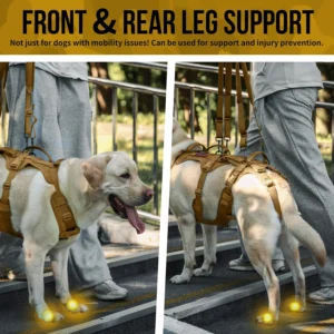 OneTigris Multi-Function Dog Lift Harness, All-Gender Dogs Friendly Design, Full Body Dog Sling Carrier with Three Handles Front/Rear Leg Assist for Arthritis view 6