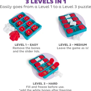 Outward Hound by Nina Ottosson Dog Brick – Interactive Treat Puzzle Enrichment Toy, Level 2 Intermediate view 4