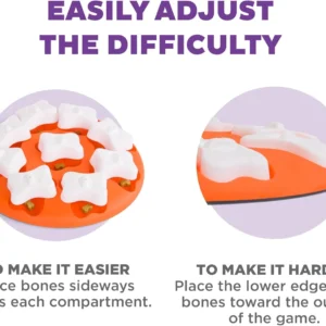 Outward Hound by Nina Ottosson Dog Smart Treat Puzzle Enrichment Toy, Level 1 Beginner, Orange view 4