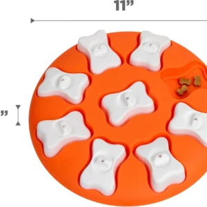 Outward Hound by Nina Ottosson Dog Smart Treat Puzzle Enrichment Toy, Level 1 Beginner, Orange view 7