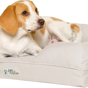PetFusion Ultimate Dog Bed, Orthopedic Memory Foam, Multiple Sizes and Colors, Medium Firmness Pillow, Waterproof Liner, YKK Zippers, Breathable 35% Cotton Cover