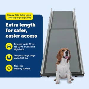 PetSafe Happy Ride Extra Long Telescoping Dog Ramp, Portable Pet Ramp for Cars, Trucks & SUVs with Adjustable Sizing view 4