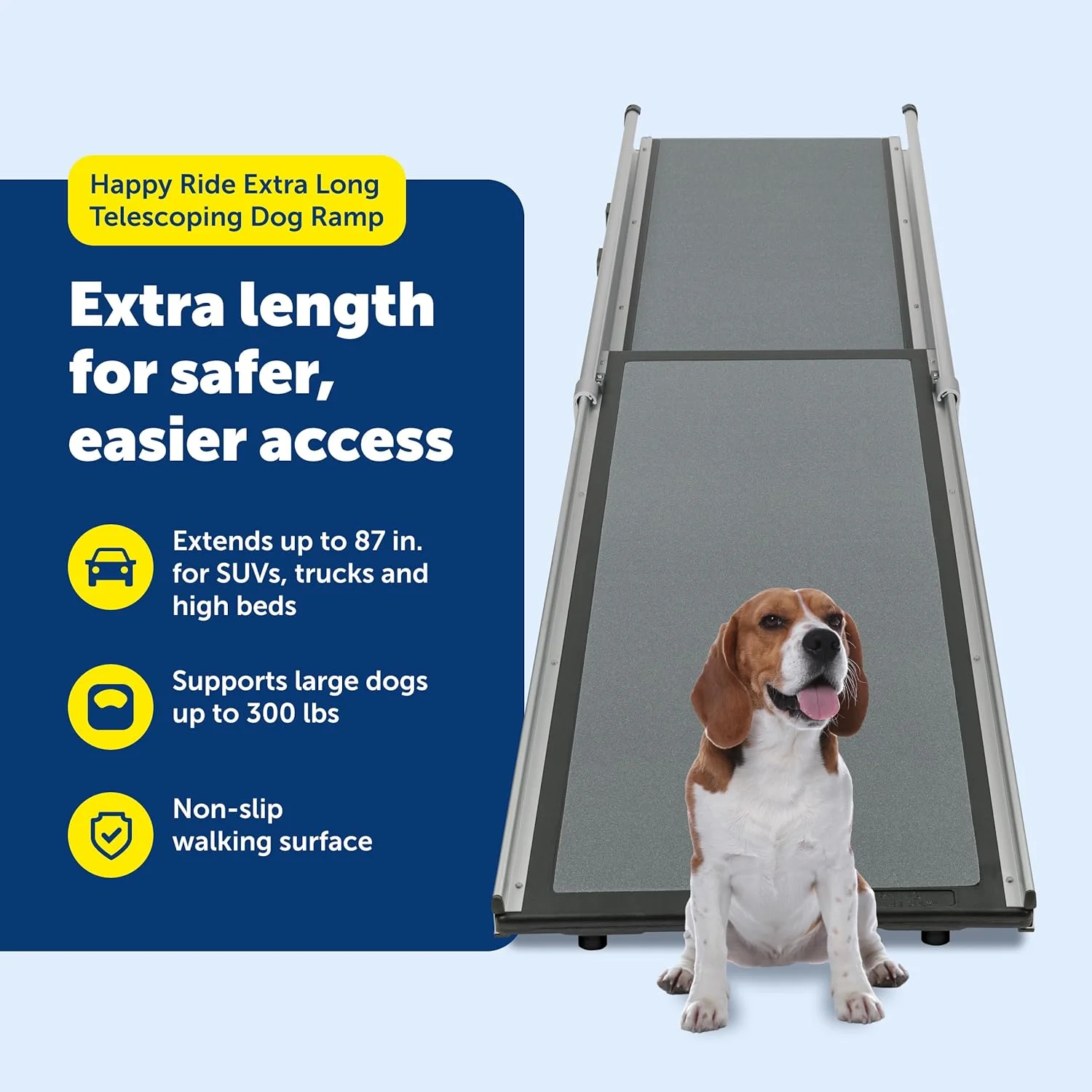 Compact storage of the dog ramp
