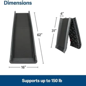 PetSafe Happy Ride Folding Pet Ramp, Portable Lightweight Dog Ramp for Cars, Trucks & SUVs