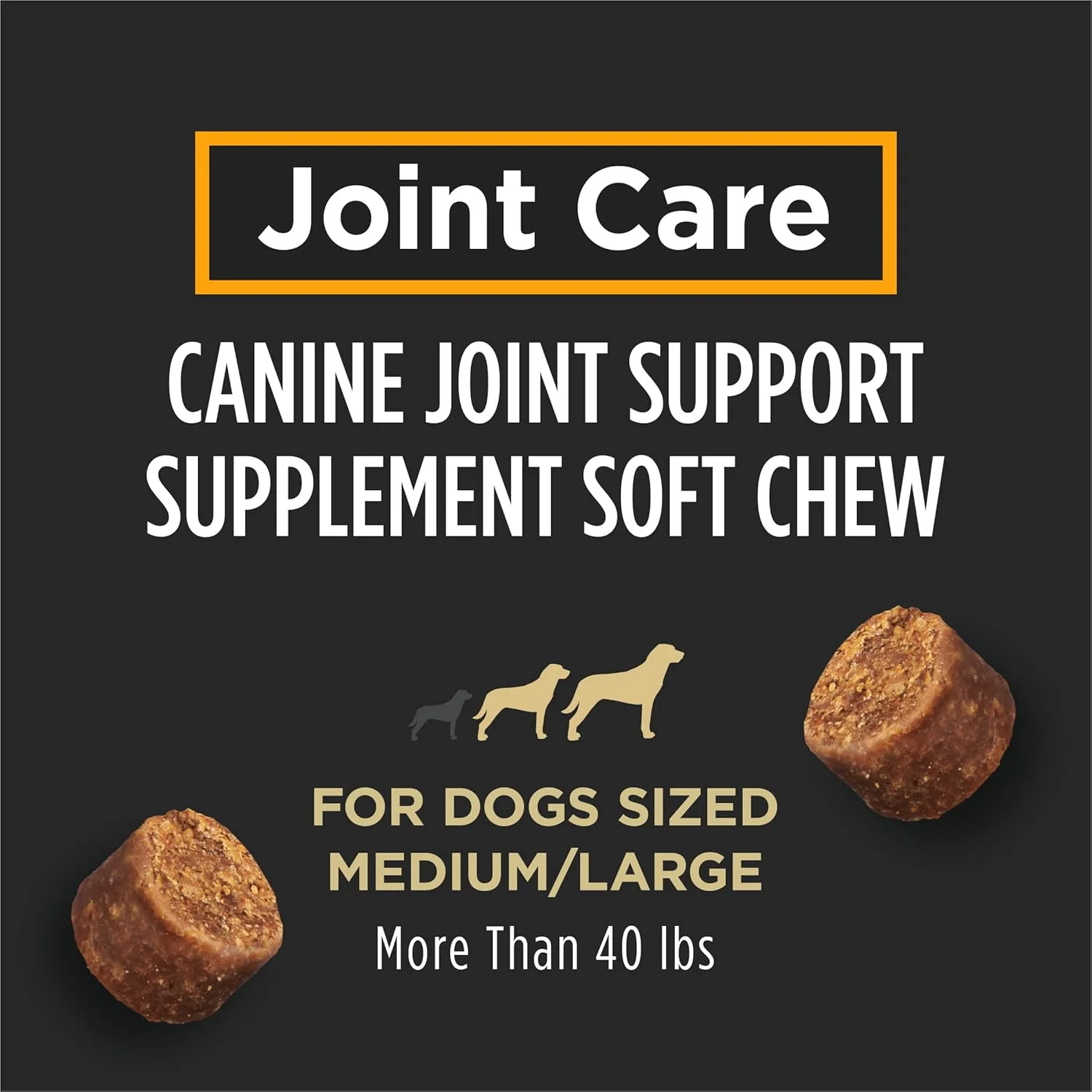 Close up of veterinary joint supplement chews