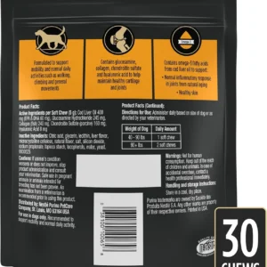 Pro Plan Veterinary Diets Joint Care Mobility Large Breed Dog Joint Supplement with Glucosamine, Chondroitin, Collagen and Hyaluronic Acid