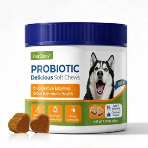 Probiotics for Dogs – Probiotic Chews with 4.8 Billion CFU, Digestive Enzymes & Pumpkin | Dog Gut Health Supplement for Diarrhea, Gas & Sensitive Stomach | Soft Chews for Senior Dogs view 1
