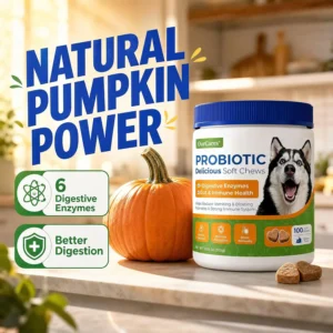 Probiotics for Dogs – Probiotic Chews with 4.8 Billion CFU, Digestive Enzymes & Pumpkin | Dog Gut Health Supplement for Diarrhea, Gas & Sensitive Stomach | Soft Chews for Senior Dogs view 6