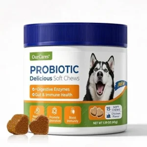 Probiotics for Dogs – Probiotic Chews with 4.8 Billion CFU, Digestive Enzymes & Pumpkin | Dog Gut Health Supplement for Diarrhea, Gas & Sensitive Stomach | Soft Chews for Senior Dogs