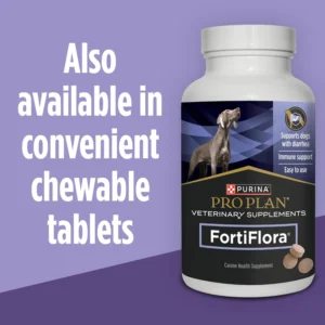 Purina Pro Plan Veterinary Supplements FortiFlora Probiotic Powder for Dogs, Daily Support for Digestive and Immune Health and Occasional Diarrhea