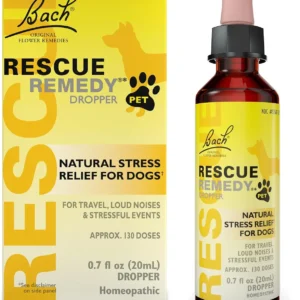 RESCUE Remedy Pet Dropper for Dogs - 20 mL - Stress & Tension Support for Dogs with Bach Natural Flower Essences - Sedative-Free, Homeopathic Liquid Formula - for All Breeds, Ages & Weights view 1