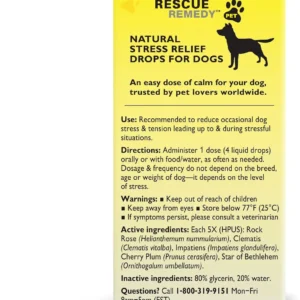 RESCUE Remedy Pet Dropper for Dogs - 20 mL - Stress & Tension Support for Dogs with Bach Natural Flower Essences - Sedative-Free, Homeopathic Liquid Formula - for All Breeds, Ages & Weights view 6