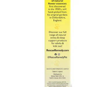 RESCUE Remedy Pet Dropper for Dogs - 20 mL - Stress & Tension Support for Dogs with Bach Natural Flower Essences - Sedative-Free, Homeopathic Liquid Formula - for All Breeds, Ages & Weights