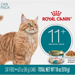 Royal Canin Feline Health Nutrition Aging 11+ Wet Cat Food for Seniors, Thin Slices in Gravy for Cats Over 11 Years, Supports Optimal Health & Vitality, 3 oz can, Case of 6 view 1