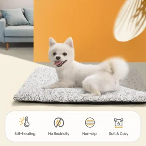 Self Warming Cat Bed Self Heating Cat Dog Mat 29.1 x 18.9 inch Extra Warm Thermal Pet Pad for Indoor Outdoor Pets with Removable Cover Non-Slip Bottom Washable view 4