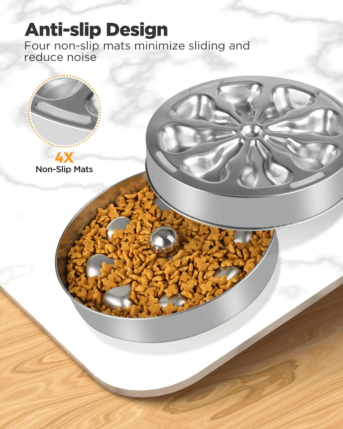 Cleaning the stainless steel dog bowl