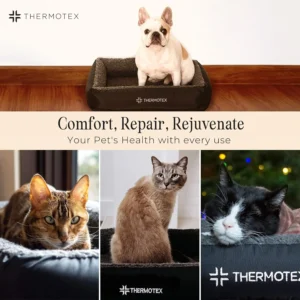 Thermotex Far Infrared Heated Pet Bed - Heated Cat & Dog Bed for Pain Relief & Arthritis - Therapeutic Heat Pad for Elderly Pet Support & Relaxation - Machine Washable view 6